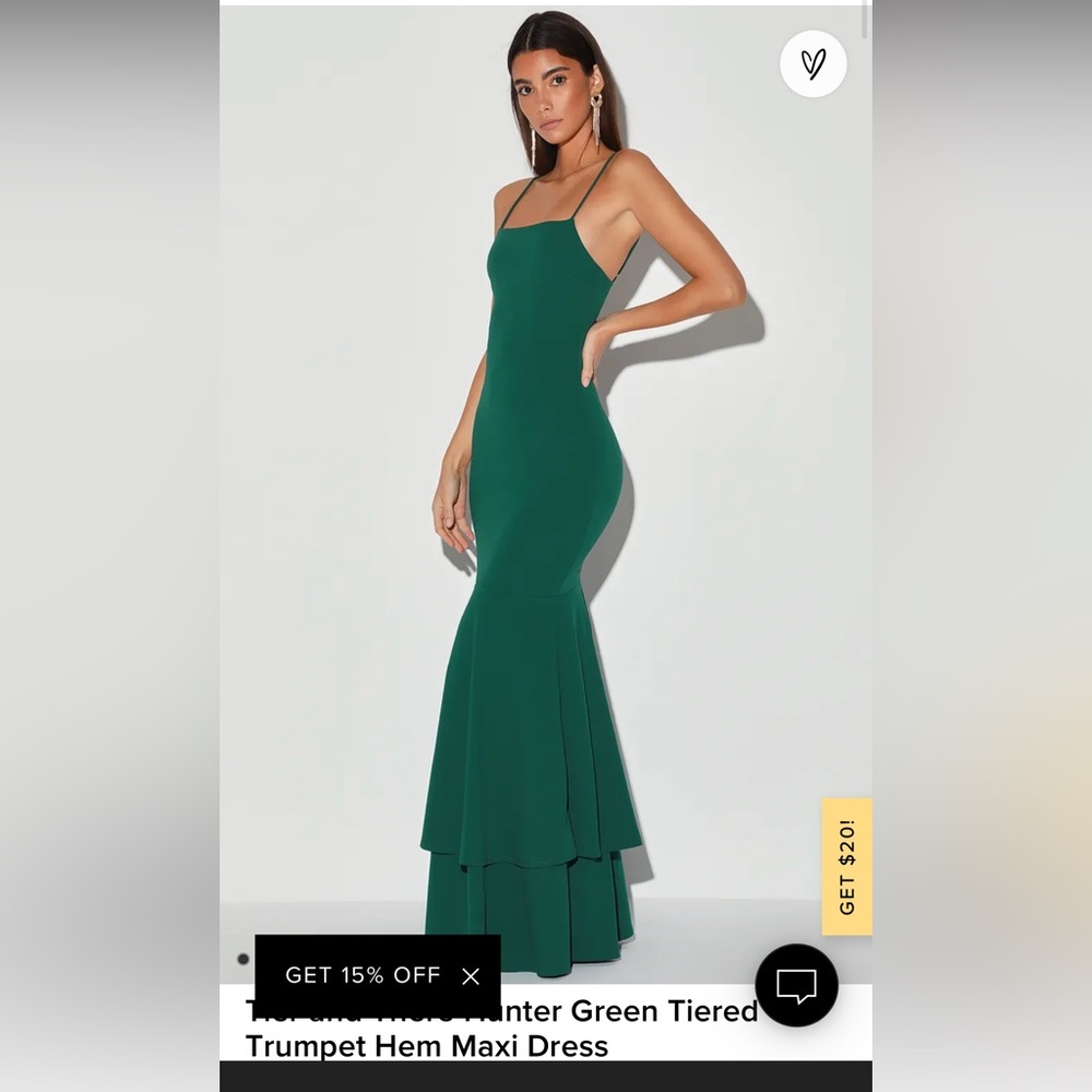 Lulus Green Tiered Maxi Dress